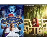 Disney's Classic with A Twist Enchanted & Ever After DVD Set Family Fairy Tale Movie Bundle Double Feature