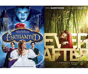 Disney's Classic with A Twist Enchanted & Ever After DVD Set Family Fairy Tale Movie Bundle Double Feature