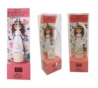 DISOK - Ambientador para Coche Comunión Niña. Original con Detalles de Comunión Niña. Aroma a Vainilla. White. 50 unidades. Pulverizador. Pasiva. 2.5 m². Air Freshener. Para el Coche.