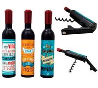 DISOK - Sacacorchos Abridor Magnético Frases. Detalles Bodas Originales para bodas, Abrebotellas para eventos, fiestas, bares y restaurantes. (36)
