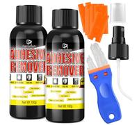 Disolvente para Pegamento, 200ml Retirador etiquetas & Disolvente con raspador, Seguro para laca & vidrio, Elimina residuos, etiquetas, adhesivos & restos de cinta - Spray seguro para superficies