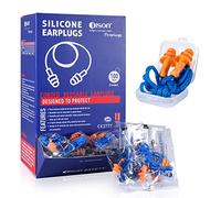 Dison 100 pares de tapones de silicona para los oídos, 32 dB, reutilizables, para protección auditiva, reducción de ruido para campo de tiro, trabajo, viajes