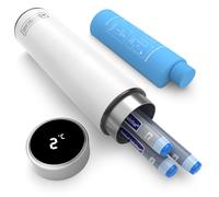 DISONCARE 60H Smart Nevera Portatil Insulina Viaje Temp-display,Estuche Isotermica Medicamentos Para Diabetes,Enfriamiento Con 2 Enfriadory y QR Alerta MéDica(Cian)