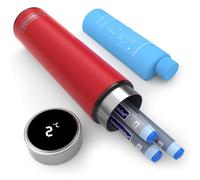 DISONCARE 60H Smart Nevera Portatil Insulina Viaje Temp-Display,Estuche Isotermica Medicamentos para Diabetes,Enfriamiento con 2 Enfriadory y QR Alerta MéDica(Rescate Rojo)