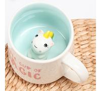 Disoza Taza 3D con Figura de Unicornio en el Interior - Regalo Divertido Para Mujeres, Niñas y Novias