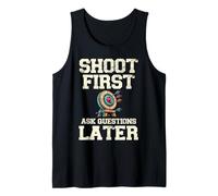 Dispara primero Haz preguntas más tarde Archer Bow Arrow Tiro con arco Camiseta sin Mangas