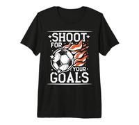 Disparar para Tus Objetivos Fútbol Diciendo Fútbol Niños Vintage Camiseta Premium