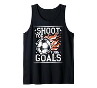Disparar para Tus Objetivos Fútbol Diciendo Fútbol Niños Vintage Camiseta sin Mangas