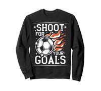 Disparar para Tus Objetivos Fútbol Diciendo Fútbol Niños Vintage Sudadera