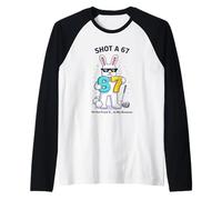 Disparo 67 Conejo de Pascua Golfing Joke Pascua Humor Golfistas Camiseta Manga Raglan