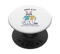 Disparo 67 Conejo de Pascua Golfing Joke Pascua Humor Golfistas PopSockets PopGrip Adhesivo