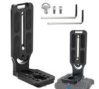 Disparo Vertical Soporte en La, Soporte en para Reflex Digital, L Soporte de Camara Place, Place Liberación Rapida en Forma L, con Llave y Tornillo, para la DSLR camera Compatible Arca Swiss, Negro