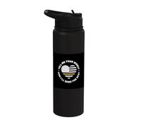 Dispatcher Thin Yellow Line - Despachador de corazón de la bandera de Estados Unidos Stainless Steel Insulated Water Bottle