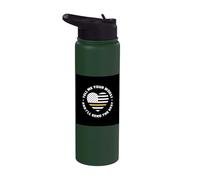 Dispatcher Thin Yellow Line - Despachador de corazón de la bandera de Estados Unidos Stainless Steel Insulated Water Bottle