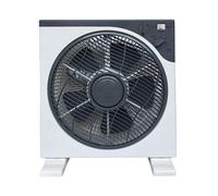DISPAU PRESENTA VENTILADOR CUADRADO BOX FAN 12", CLASE PREMIUM, Rejilla de protección - Temporizador, 5 Aspas, Motor Potente- Para oficina sala de estar dormitorio