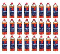 DISPAU QBAK Pack de Cartuchos de Gas Butano 227g - Butano, Compatibles con Hornillos, Quemadores y Cocinas Portátiles - Cartucho Descartable con Válvula de Seguridad (24 Cartuchos)