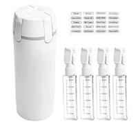 Dispensador 4 en 1 viaje, botes rellenables para gel y champú | Multiusos viaje