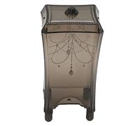 Dispensador a Prueba de Polvo con Soporte Redondo de Algodón Resistente, Regalo Ideal para Almacenamiento Ordenado de Maquillaje (gris transparente)