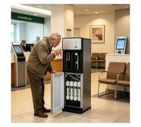 Dispensador Agua con Filtros 4 Etapas, Maquina De Agua Fria Y Caliente Consumo Directo, Se Calienta En 3 Segundos, 3 Ajustes Temperatura, Dispensador De Aguas Fria, Ideal para Té Y Café