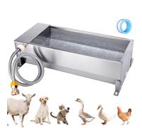 Dispensador AutomáTico de Agua para Perros, Bebedero AutomáTico de Acero Inoxidable de Gran Capacidad con Manguera Trenzada y ConexióN, para Perros, Pollos, Gansos, Patos, Etc.