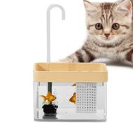 Dispensador automático de agua para perros, fuente de agua automática transparente para gatos, tanque de peces de 1500 ml, dispensador de agua para gatos y perros, fuente automática para mascotas