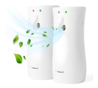 Dispensador automático de ambientador en aerosol (paquete de 2), sincronización personalizada (día/noche/24 horas, 7,5/15 min), montado en la pared o de pie, para hogar y comercial, compatible con