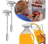 Dispensador automático de bebidas, Pajita de bebida portátil a prueba de derrames, bomba de agua de bebida eléctrica dispensador de bebidas para jugo de leche botella de bebida de cerveza (Blue)