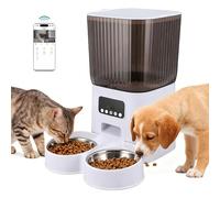 Dispensador Automático de Comida para Gatos, Alimentador Automático de 5L con Control por Aplicación Remota, Sistema de Interacción por Video y Voz, Doble Fuente de Alimentación Pa Wide-Angle Version