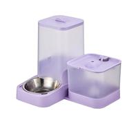 Dispensador Automático De Comida Para Gatos Eléctrico - Alimentador Automático Para Mascotas Con Dispensador De Alimento - Recipiente De Almacenamiento Para Mascotas Con Bebedero De Acero Inoxidable P