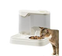 Dispensador automático de comida para gatos, grande extraíble, bebedero para perros y estación de alimentación para gatos, para alimentación y bebida en casa, en el salón, interior