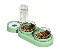 Dispensador automático de comida y agua con tres compartimentos para mascotas: el milagro autoservicio para alimentar y beber para gatos y perros.
