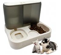 Dispensador automático de comida y agua para gatos, comedero automático de gravedad todo en uno de gran capacidad para gatos, perros pequeño