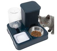 Dispensador automático de comida y agua para gatos, dispensador de comida para gatos de interior con fuente de agua - Accesorios de distribución y abastecimiento para gatos y C