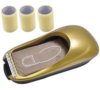 Dispensador AutomáTico de Cubrezapatos con 3 Rollos de PelíCulas Desechables para Zapatos, MáQuina PortáTil para Mantener Limpios Pisos y Alfombras(1-gold)