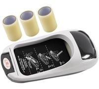 Dispensador AutomáTico de Cubrezapatos con Pedal y Recambio para 3 Rollos de Film, MáQuina PortáTil para Envolver Calzado Desechable con Film(5-siver)