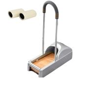 Dispensador automático de cubrezapatos, máquina portátil, 2 rollos de cubrezapatos desechables de plástico para fábrica(Silver B)
