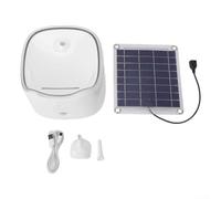 Dispensador automático de energía solar para mascotas con programación inteligente de recarga de drenaje y función de conservación nocturna (blanco)