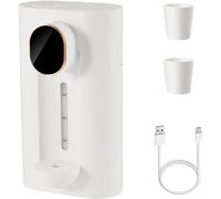 Dispensador automático de enjuague bucal de 540 ml, dispensador de enjuague bucal montado en la pared for baño con 2 vasos magnéticos reutilizables y 3 modos ajustables for niños y adultos /315 (Colo