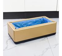Dispensador Automático De Fundas De Zapatos, Desechables, Portátiles, Antideslizante Impermeable, Ahorra Tiempo Y Esfuerzo, Di Adiós A Agacharte, Máquina Con 200Piezas Cubrezapatos(Gold)