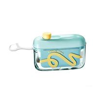 Dispensador automático de hilo dental de tamaño pequeño para un transporte discreto y una limpieza interdental eficiente en cualquier momento y lugar (azul)