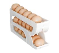 Dispensador Automático De Huevos, Hueveras Para Frigorifico Puerta, Organizador De Huevos Enrollable Bandeja De Huevos Para Cocina, Ahorro De Espacio Dispensador De Huevos, 28x7x13.5cm