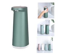 Dispensador automático de jabón, bomba de jabón líquido para platos de 450 ml, recargable por USB, IPX4, verde oscuro para cocina y baño.