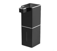 Dispensador automático de jabón con sensor de manos con batería recargable y ajustes de salida de espuma personalizables (gel negro)
