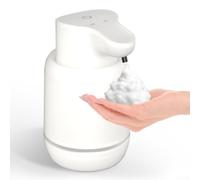Dispensador automático de jabón con sensor infrarrojo inteligente y cuatro modos de espuma para cocina o baño, acabado blanco, montaje en pared o colocación en encimera, recargable por USB, para