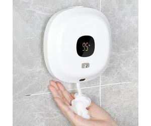 Dispensador automático de jabón de burbujas montado en la pared para baño, dispensador automático de jabón de espuma, mini motor de alta lanco)