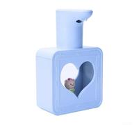 Dispensador automático de jabón de espuma alimentado por USB con detección de sensor, capacidad de 400 ml, operación táctil, montaje en pared para higiene (azul)
