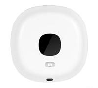 Dispensador automático de jabón de espuma montado en la pared con sensor infrarrojo para uso higiénico en el baño, con pantalla LCD para monitoreo de batería y temperatura (blanco)