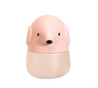 Dispensador automático de jabón de espuma sin contacto con temporizador de 15 segundos, máquina infrarroja recargable por USB, bonito diseño de elefante para fregadero de baño de niños (rosa)