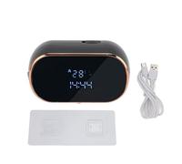 Dispensador Automático de Jabón Espumoso 350ml, Recargable por USB, Montaje en Pared, Negro - Sensor Inteligente Sin Contacto, Ahorro de Espacio para Cocina y Baño (Negro)