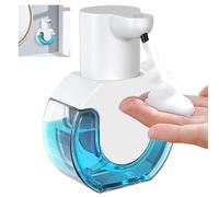 Dispensador automático de jabón espumoso sin contacto, dispensador de jabón de manos espumoso recargable de 14 onzas con 4 niveles, bomba de espuma inteligente de montaje en pared para baño y cocina